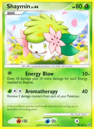 Shaymin 38/127 Platinum Pokemon card