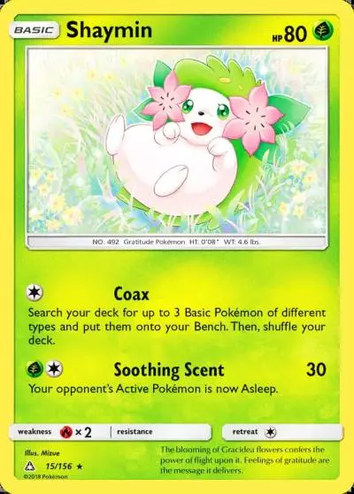 Shaymin 15/156 Ultra Prism Pokemon card