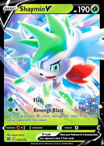 Shaymin V 13/172 Brilliant Stars Pokemon card