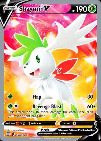Shaymin V 152/172 Brilliant Stars Pokemon card