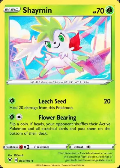 Shaymin 15/185 Vivid Voltage Pokemon card