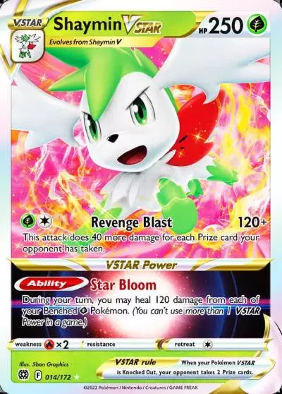 Shaymin VSTAR 14/172 Brilliant Stars Pokemon card