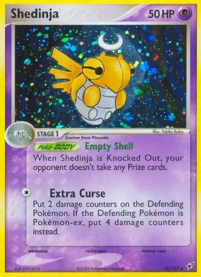 Shedinja 14/107 Deoxys Pokemon card