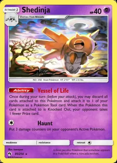 Shedinja 95/214 Lost Thunder Pokemon card
