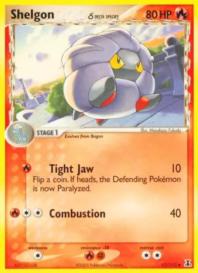 Shelgon δ 53/113 Delta Species Pokemon card