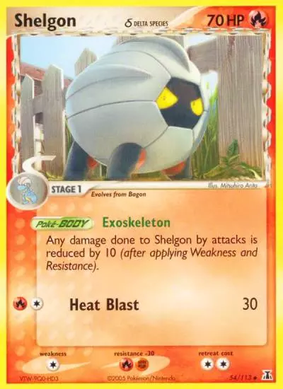 Shelgon δ 54/113 Delta Species Pokemon card