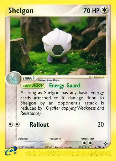 Shelgon 41/97 Dragon Pokemon card