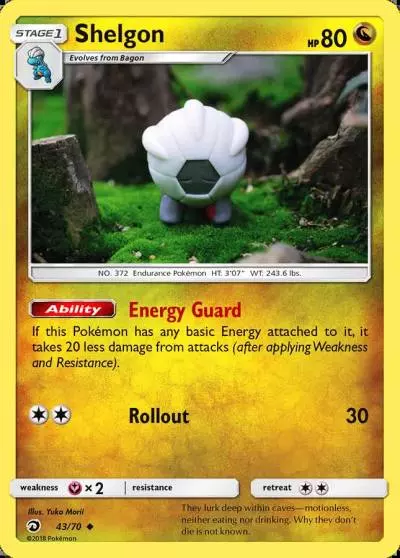 Shelgon 43/70 Dragon Majesty Pokemon card