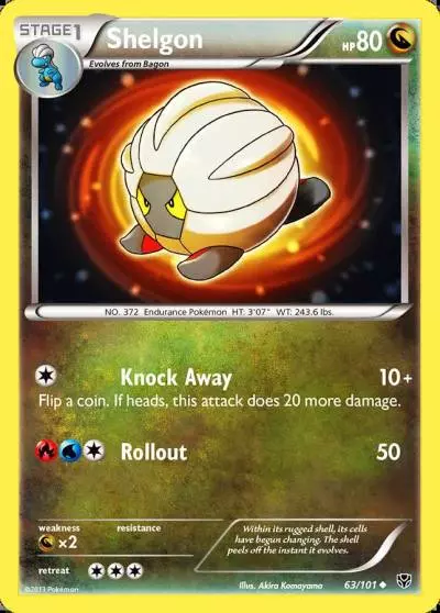 Shelgon 63/101 Plasma Blast Pokemon card