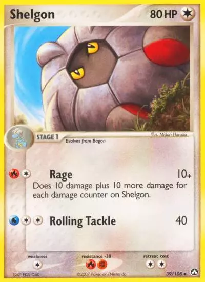 Shelgon 39/108 Power Keepers Pokemon card