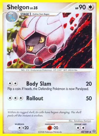 Shelgon 50/100 Stormfront Pokemon card