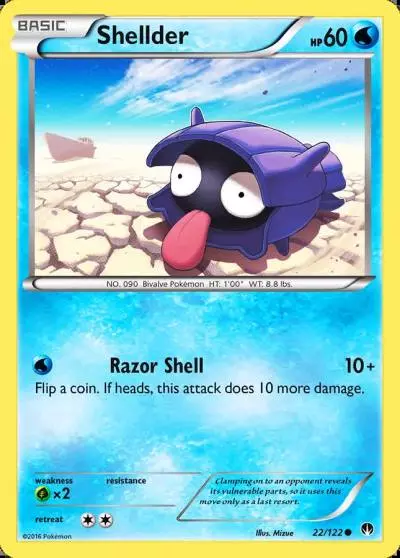 Shellder 22/122 BREAKpoint Pokemon card