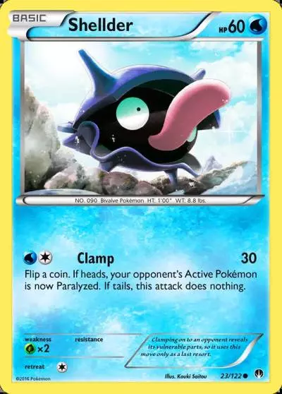 Shellder 23/122 BREAKpoint Pokemon card