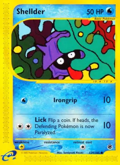 Shellder 129/165 Expedition Base Set Pokemon card