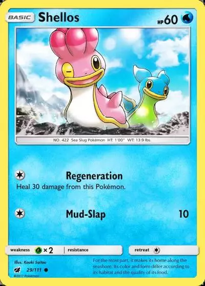 Shellos 29/111 Crimson Invasion Pokemon card