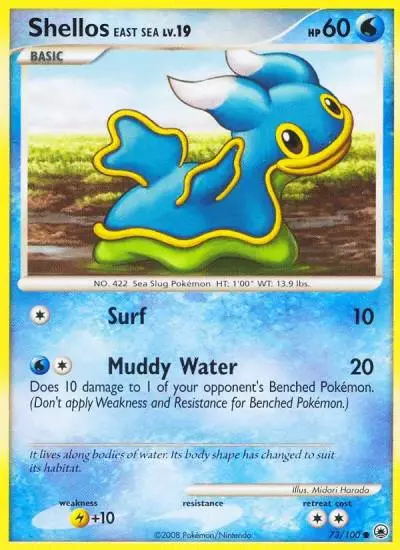 Shellos East Sea 73/100 Majestic Dawn Pokemon card