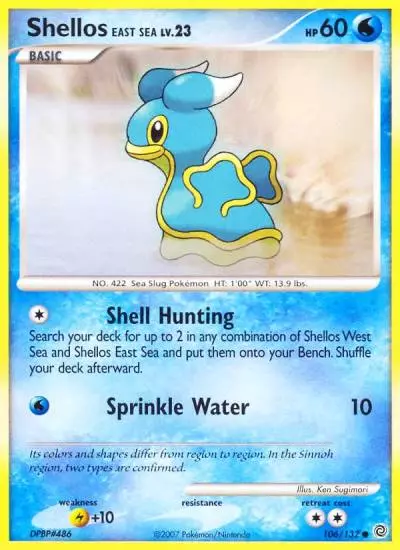 Shellos East Sea 106/132 Secret Wonders Pokemon card