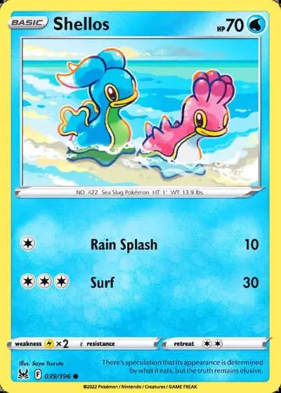 Shellos 39/196 Lost Origin Pokemon card
