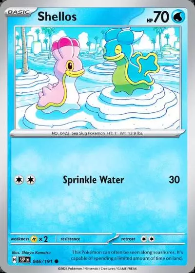Shellos 46/191 Surging Sparks Pokemon card