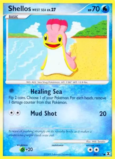 Shellos West Sea 80/111 Rising Rivals Pokemon card