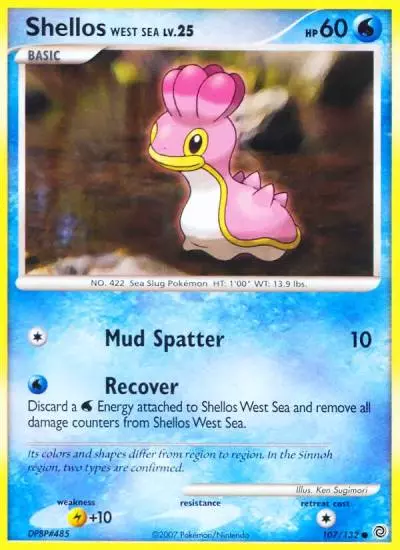 Shellos West Sea 107/132 Secret Wonders Pokemon card