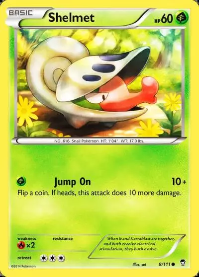 Shelmet 8/111 Furious Fists Pokemon card