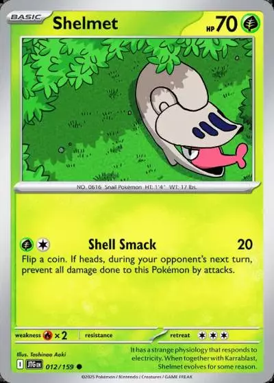 Shelmet 12/159 Journey Together Pokemon card