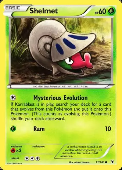 Shelmet 11/101 Noble Victories Pokemon card
