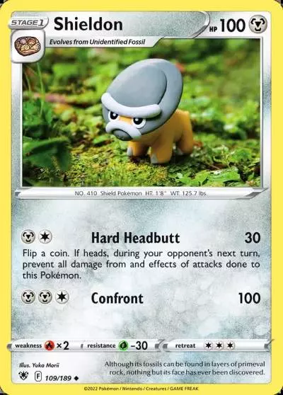 Shieldon 109/189 Astral Radiance Pokemon card