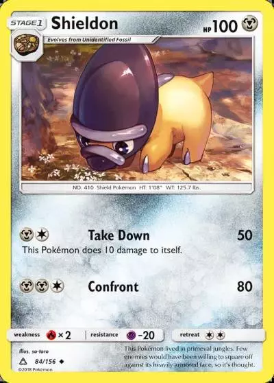 Shieldon 84/156 Ultra Prism Pokemon card