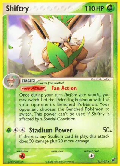 Shiftry 25/107 Deoxys Pokemon card