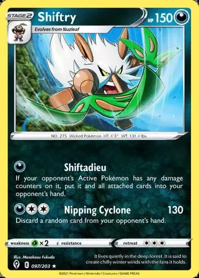 Shiftry 97/203 Evolving Skies Pokemon card