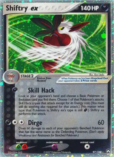 Shiftry ex 97/108 Power Keepers Pokemon card