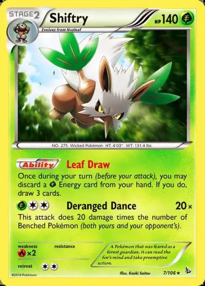 Shiftry 7/106 Flashfire Pokemon card