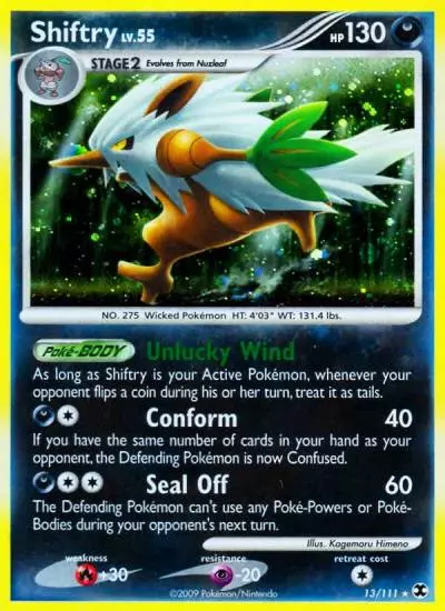 Shiftry 13/111 Rising Rivals Pokemon card