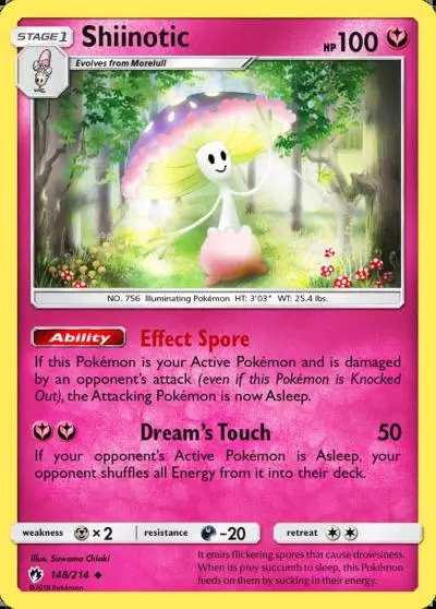 Shiinotic 148/214 Lost Thunder Pokemon card