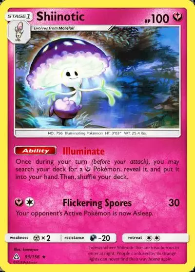 Shiinotic 93/156 Ultra Prism Pokemon card