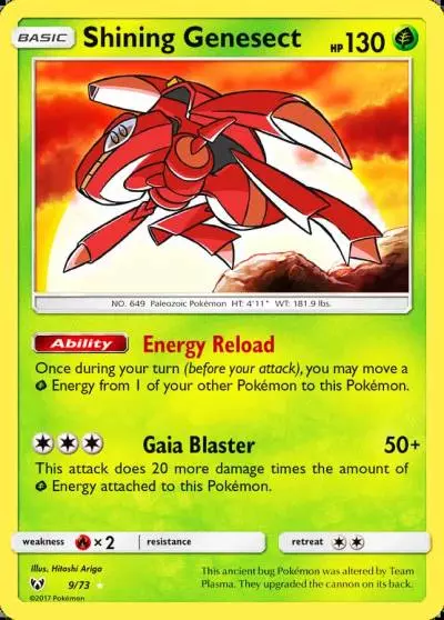 Shining Genesect 9/73 Shining Legends Pokemon card