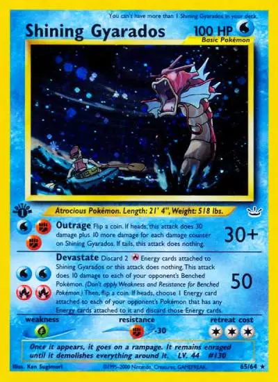 Shining Gyarados 65/64 Neo Revelation Pokemon card