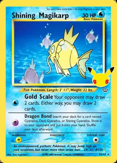 Shining Magikarp 66/25 Celebrations: Classic Collection Pokemon card