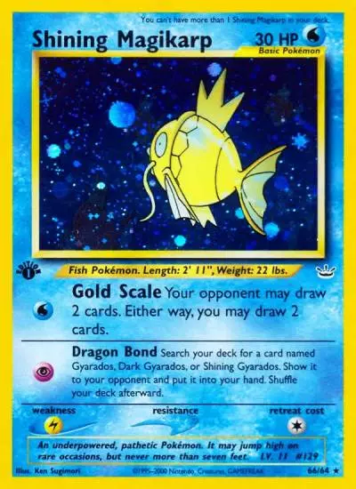 Shining Magikarp 66/64 Neo Revelation Pokemon card
