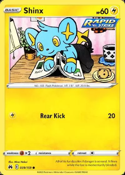 Shinx 39/159 Crown Zenith Pokemon card