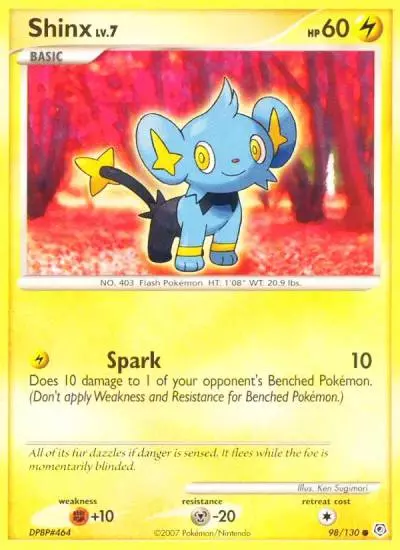 Shinx 98/130 Diamond & Pearl Pokemon card