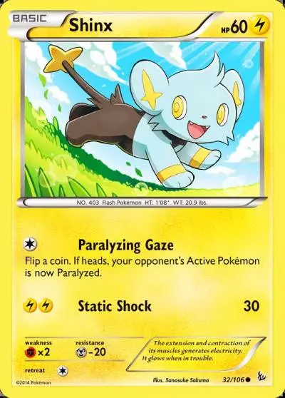 Shinx 32/106 Flashfire Pokemon card