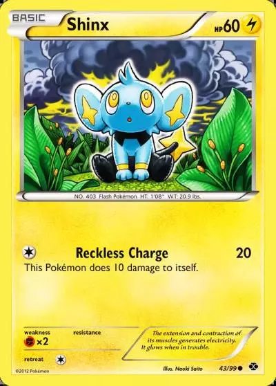 Shinx 43/99 Next Destinies Pokemon card