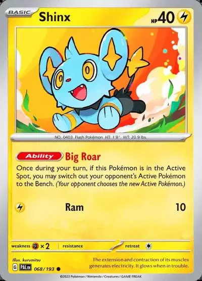 Shinx 68/193 Paldea Evolved Pokemon card