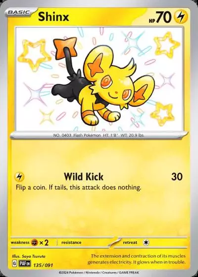 Shinx 135/91 Paldean Fates Pokemon card