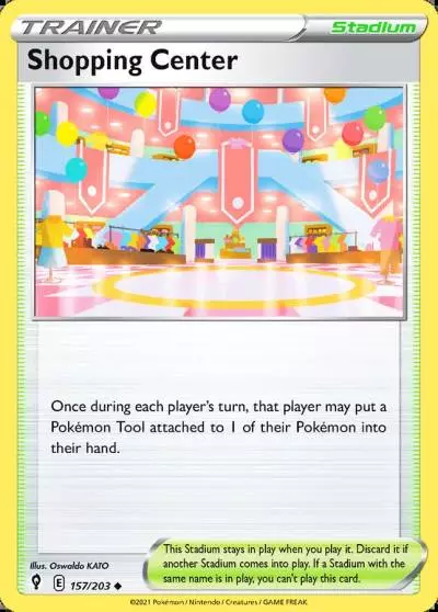 Shopping Center 157/203 Evolving Skies Pokemon card
