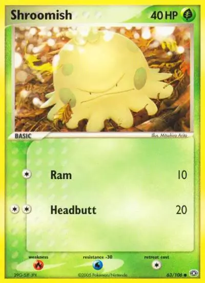 Shroomish 63/106 Emerald Pokemon card