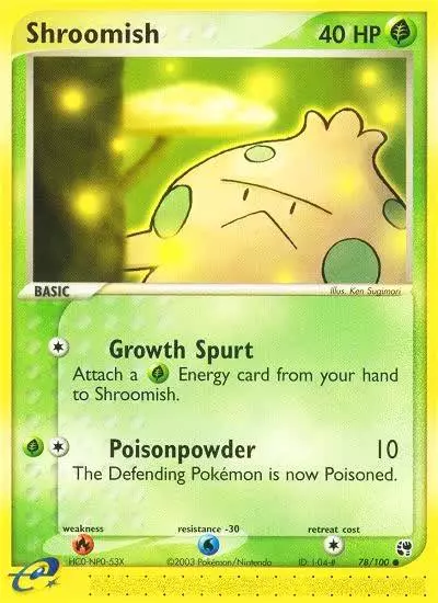 Shroomish 78/100 Sandstorm Pokemon card
